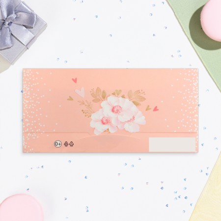 Money envelope "Happy Wedding Day!" Cake, embossing, 16.5 x 8.5 cm-2