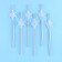 The tubes for the cocktail "Snowflakes", corners, in a set of 6 pieces, silver