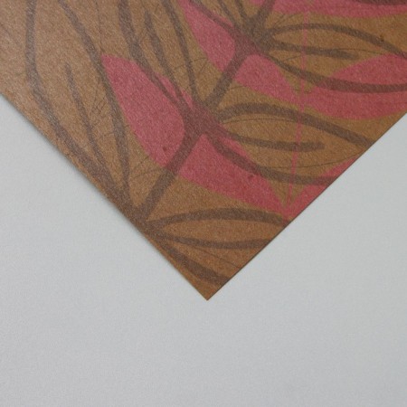 Scrapbooking paper bilateral "Flowers and Kraft leaves" Density 180 grams set 5 pcs 30.5x32 cm-5