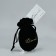 Suede bag “for you”, black, embossing, 9 × 12 cm