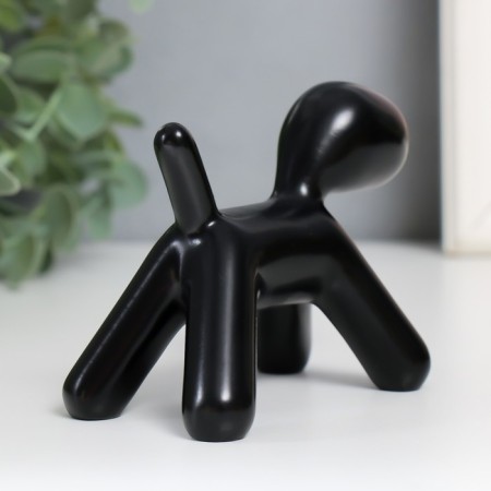 Souvenir Polystone "Dog" Black 10x7.8x5.4 cm-2