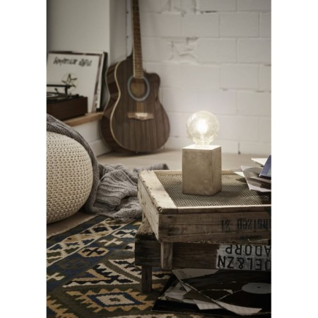 PrestWick 1x60W table lamp E27, gray 9x9x13 cm-1