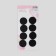 A set of adhesive -based Velcro, d = 3 cm, 4 pairs/8 pcs, black color