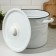 Pan without a decolle, 9 l, induction, handle mix, white color