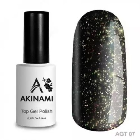 Топ Akinami Glitter Gel №07, 9 мл