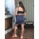 Female skirt, size 46, gray color