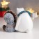 Polystone souvenir "White Bear with the baby read the book" 9x9.5x12.5 cm