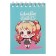 Notepad A7, 40 sheets in a cage on the crest "MIX for Girls", covered cardboard, mix