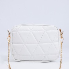 Bag Cross-Bodi with a zipper, white color