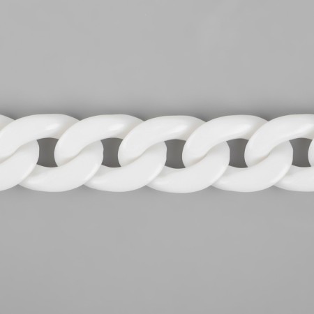A chain for a bag, plastic, 17 × 23 mm, 120 cm, white color-1