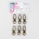 Metal carbine, 38 × 12 mm / 10 × 1 mm, 6 pcs, bronze color