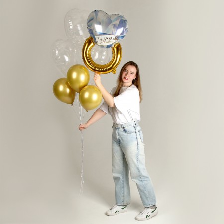 Set of balls “Ring”, latex, foil, set 7 pcs.-1