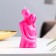 Figure candle "Lovers", 12 cm, pink