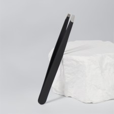 Direct, wide tweezers, 9.5 cm, black color