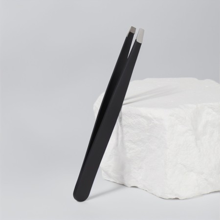 Direct, wide tweezers, 9.5 cm, black color