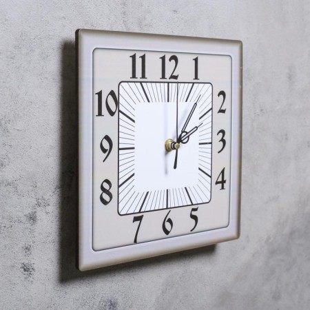Wall clock, series: classic, discrete move, 23.5 x 23.5 cm, mix-1