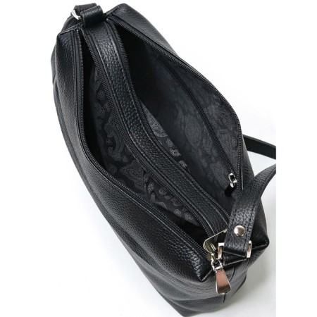 Female bag, genuine leather, 260x170x70 cm, black-4