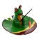 Souvenir "Frog on the sheet" wood 10x9x10 cm