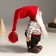 Interior doll "Santa Claus in a red cap and a knitted sweater in patterns" 29 cm