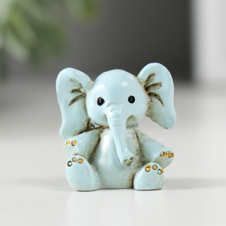 Polystone souvenir "Sitting Elephant" 2x3.2x3 cm