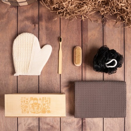 Set of Gift Ethel "100% Man", towel and accessories-1