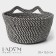Basket for storage of handmade wicker "Cats", 26 × 26 × 15.5 cm, black and white color