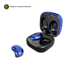 Наушники More choice BW22S, TWS, беспроводные, вкладыши, BT 5.1, 200мАч, микрофон, синие