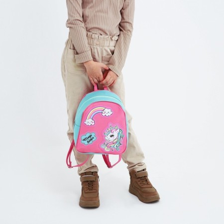 Youth backpack on lightning, mint/pink color-8
