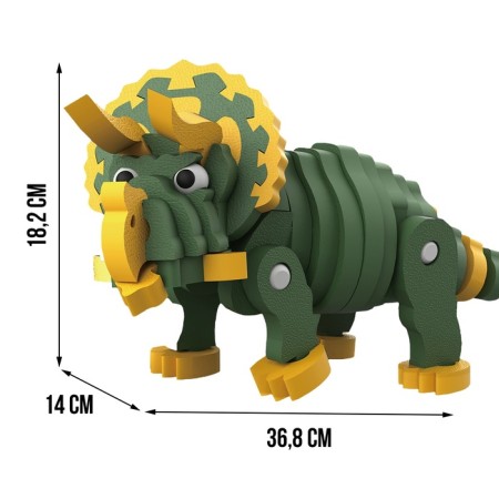 Design "Triceratops", soft, EVA material, 64 details-1