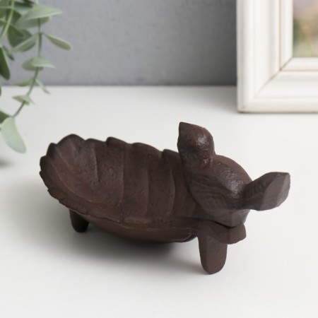 Souvenir cast iron stand "Bird on the sheet" 18x9x8 cm-2