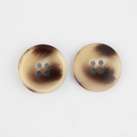 A set of buttons, 4 punctures, d = 25 mm, 10 pcs, beige/brown color-2