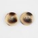A set of buttons, 4 punctures, d = 25 mm, 10 pcs, beige/brown color