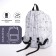 School backpack of textiles on a zipper, 4 pockets, color gray color