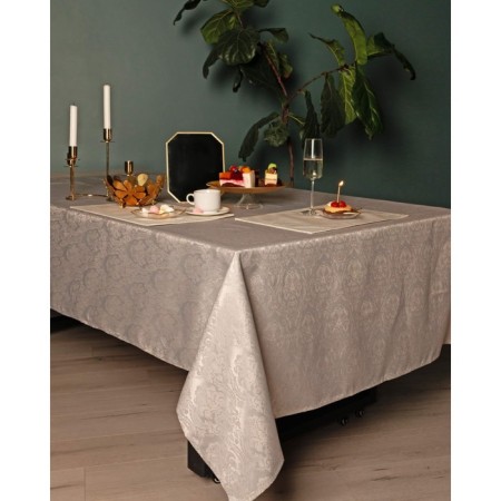 Tablecloth, size 140x180 cm, gray color