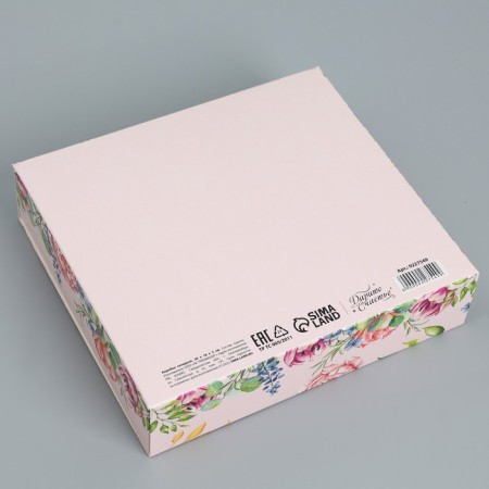 Gift folding box, packaging, “March 8”, 20 x 18 x 5 cm-2