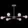 Ceiling EVOLUCE lamp. Sle106403-06. Palare. 6x60 watts, E27, 60x60x35.5 cm, gray color, pink gold