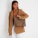 Bag Female Tout with zipper, beige color