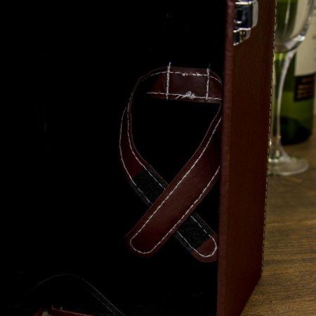 Casket Wood for a bottle "Gentleman" Coffee 35.5x12x11 cm-3