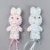 Decor on the stick "Zaychat - Sprinking, Shine" Set 2 pcs Pink, Blue 12 cm