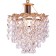 Crystal Chandelier "Valeria", 1 lamp 40W E27, base gold 20x20x55 cm