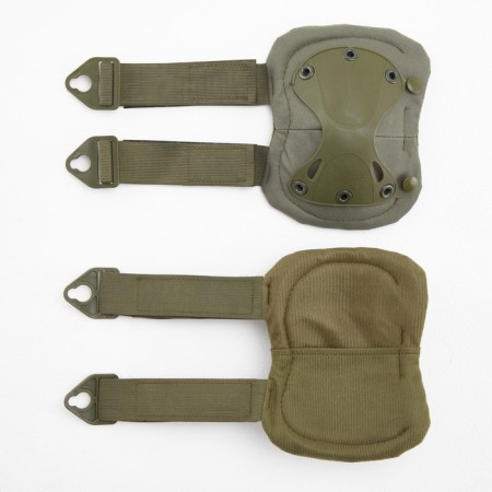 Set 2 knee pads, 2 red -leather, green-1