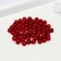Busy glass "Kracle" 6 mm, 65 pcs. red