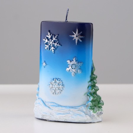 Candle - cylinder "Happy New Year!", 4x8x10.5 cm-3