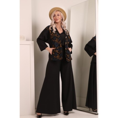 Female jacket, size 44, black color-6