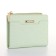 Women's wallet on the button, green color