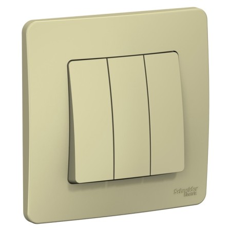 SE BLANCA switch, 10 A, 3 keys, IP20, hidden, beige, Blnvs100507