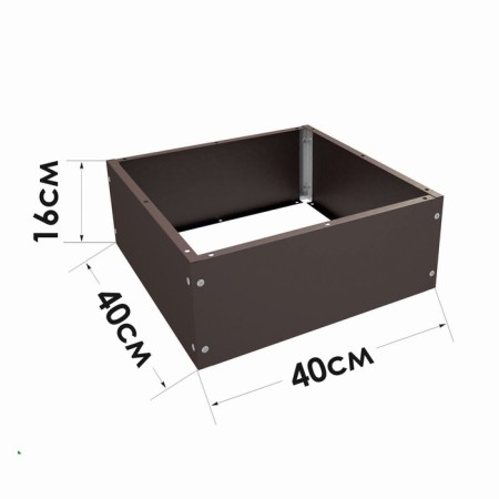 Flower bed, 40 × 40 cm, brown-1