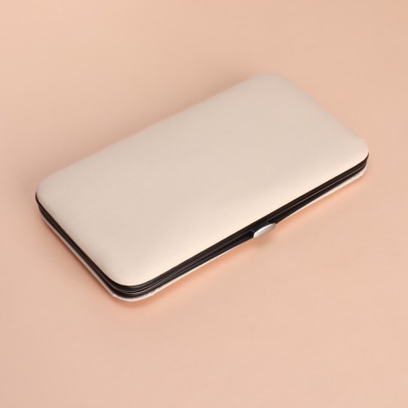 Manicure set, 12 items, in case, beige/pink gold color-7