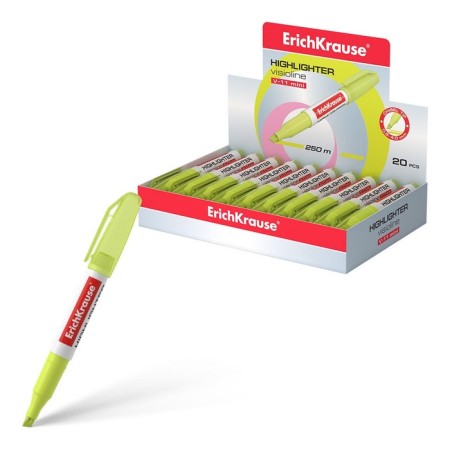Erichkrause Visioline V-11 Mini, 0.6-4.0 mm, water-based mini, yellow neon