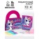 Gift set in the bag: notebook, rubber bands, keychain, handle "Unicorn"